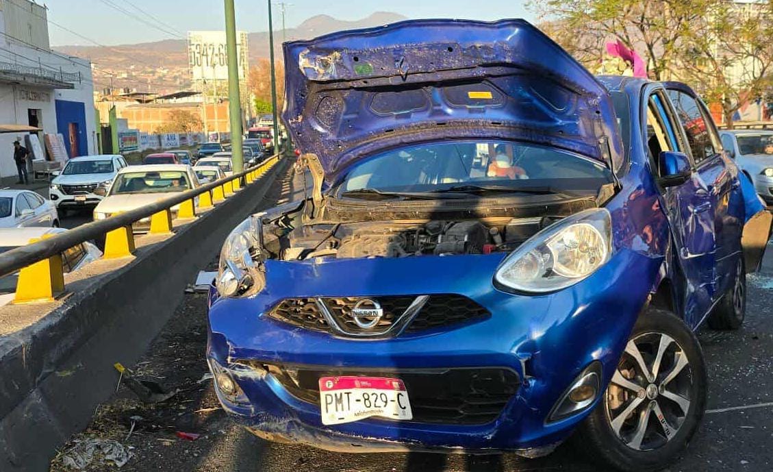 Se registra choque múltiple en el Libramiento Norponiente de Morelia