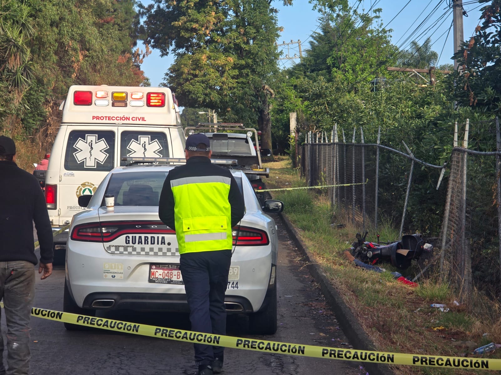Motociclista sufre mortal accidente en la Tacámbaro-San Antonio de Viña 