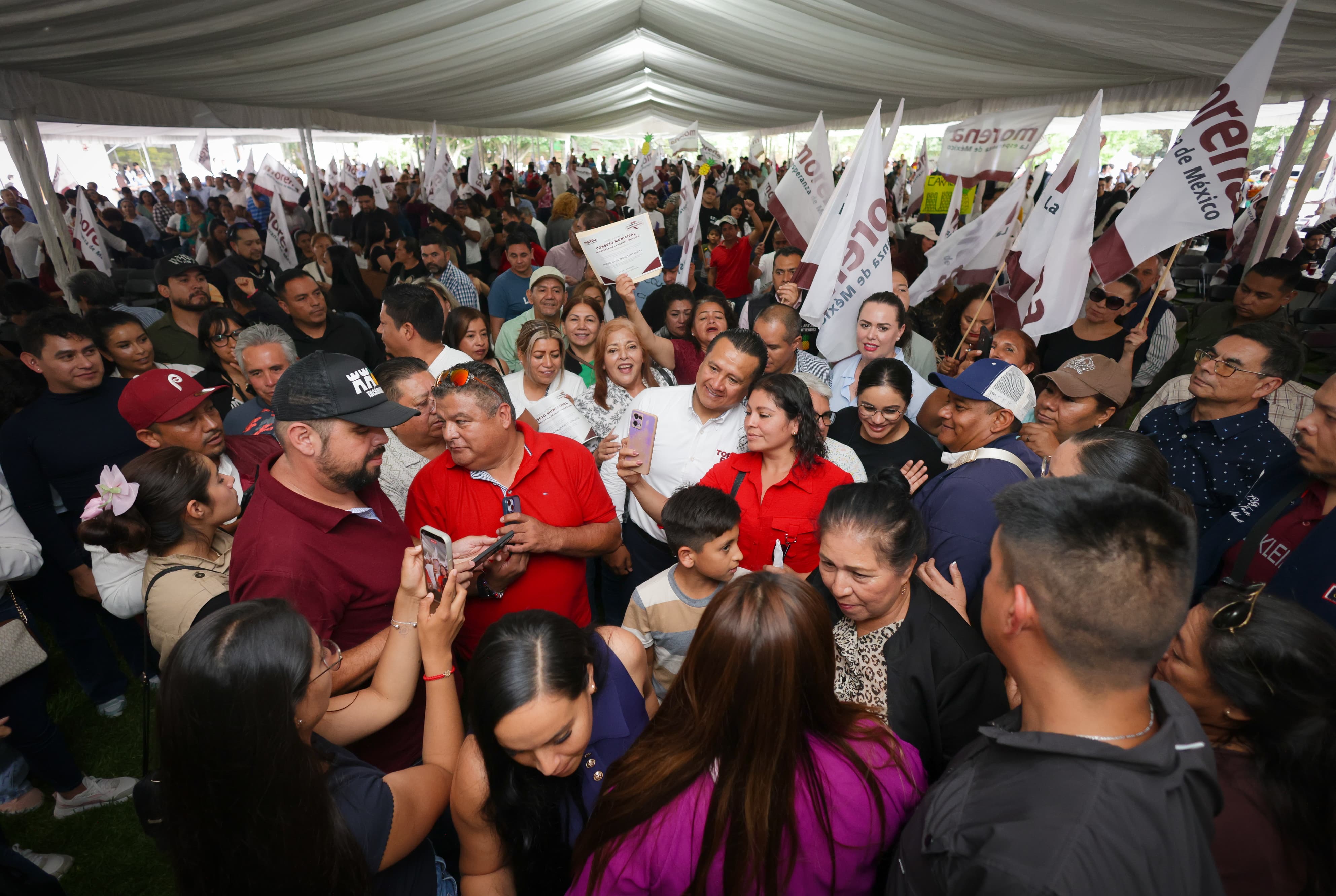 Torres Piña muestra músculo territorial con más de 2 mil liderazgos en Morelia