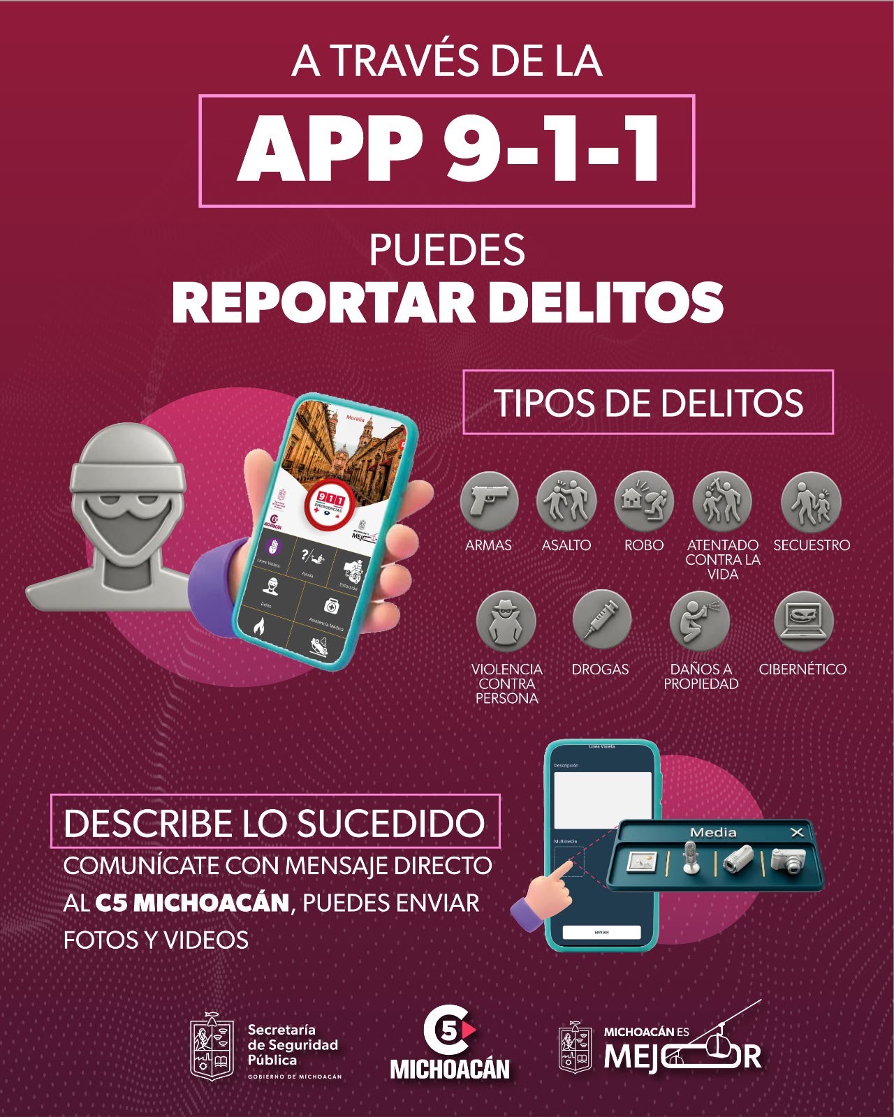 La app 911 Michoacán es tu mejor aliada ante cualquier riesgo