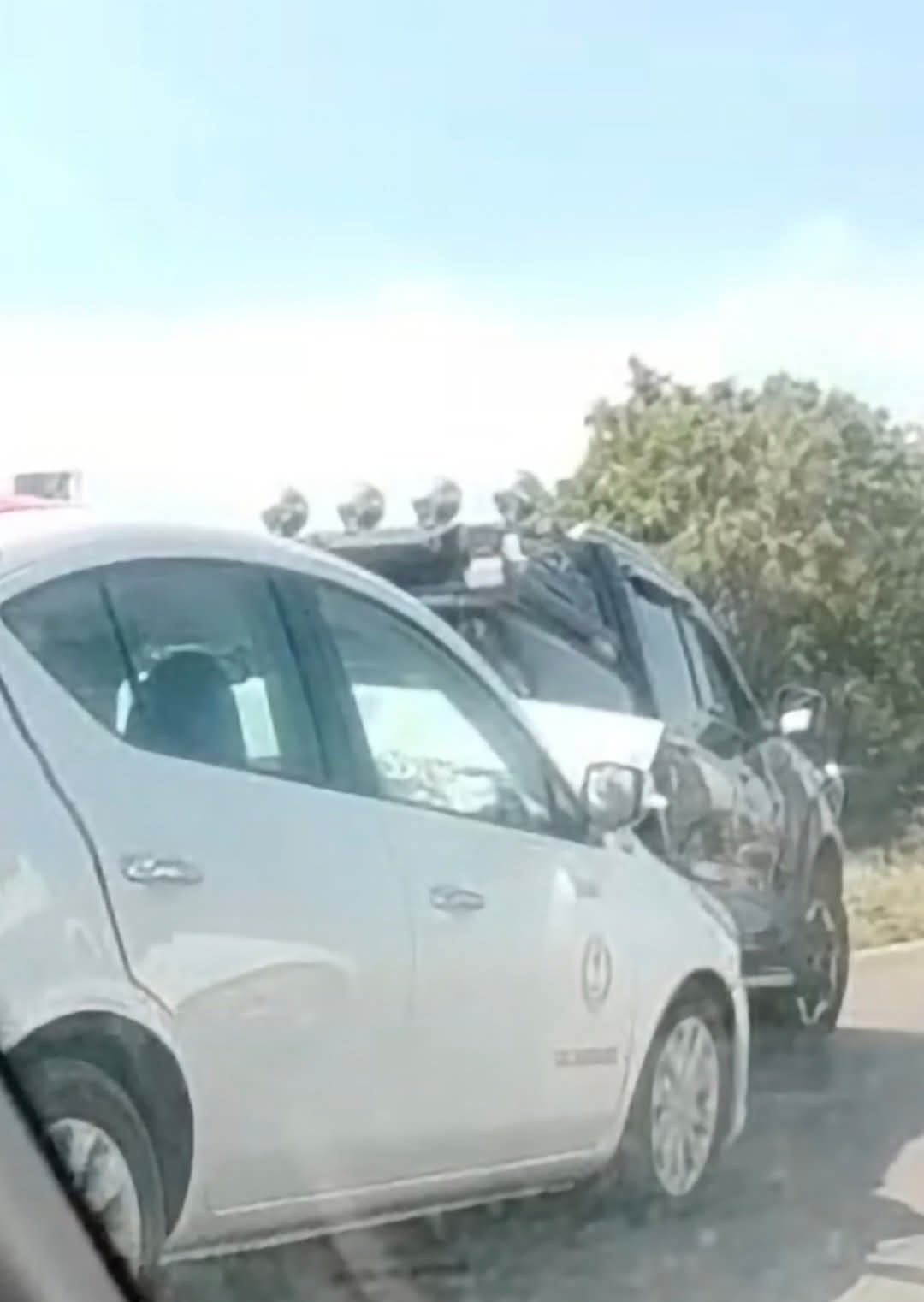 Se registra choqu3 por alcance entre tres vehículos en la Morelia-Pátzcuaro